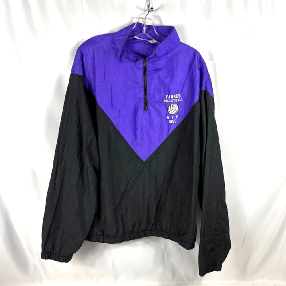 Vintage Augusta Windbreaker XL 1/4 Zip 1995 Volleyball MVP
